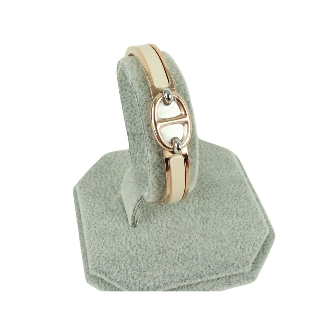HERMÈS Mini Clou Chaine d'Ancre Farandole 串饰手环 白色 - 01442 - 手链/手环 - 其他金属 白色