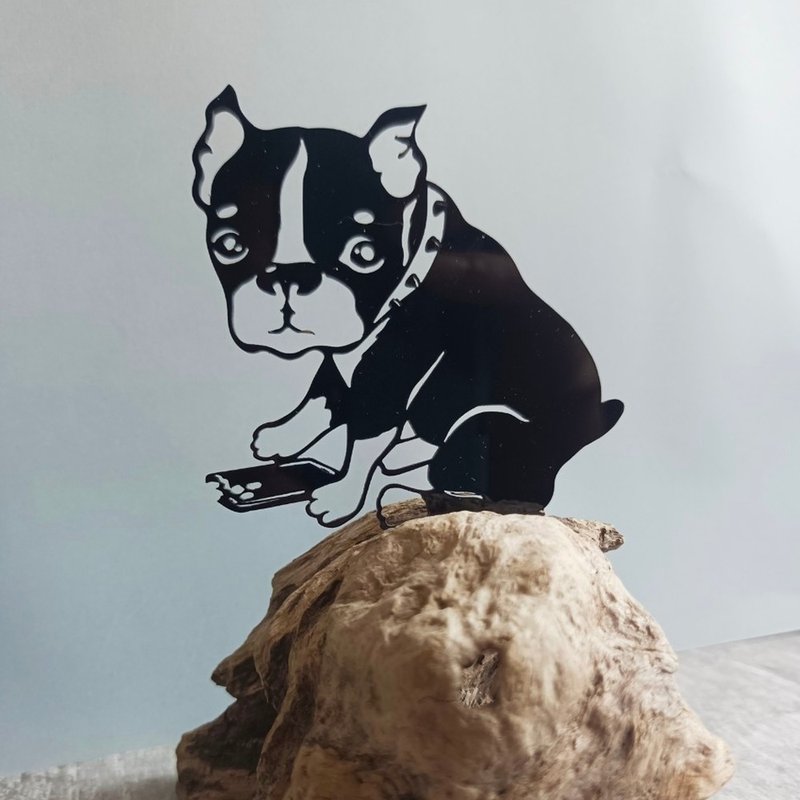 角落小剧场/植栽装饰/汪星人系列/坏坏被发现的汪/疗愈小物 - 摆饰 - 压克力 黑色