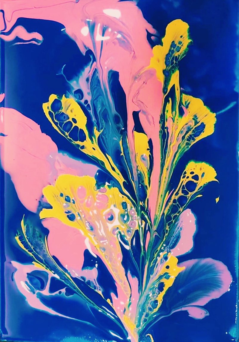 舒心流体艺术体验 - 花之絮语【两人成班】 - 插画/绘画/写字 - 防水材质 