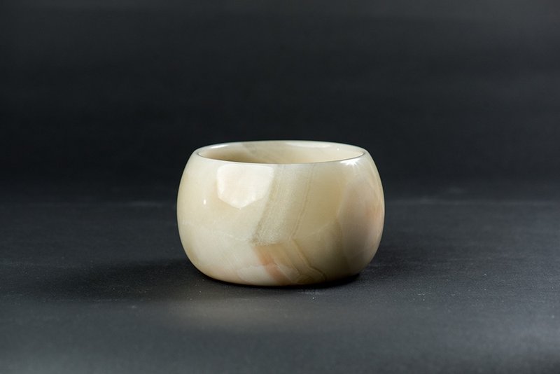 黄白玉 钵 - 置物架/篮子 - 石头 黄色