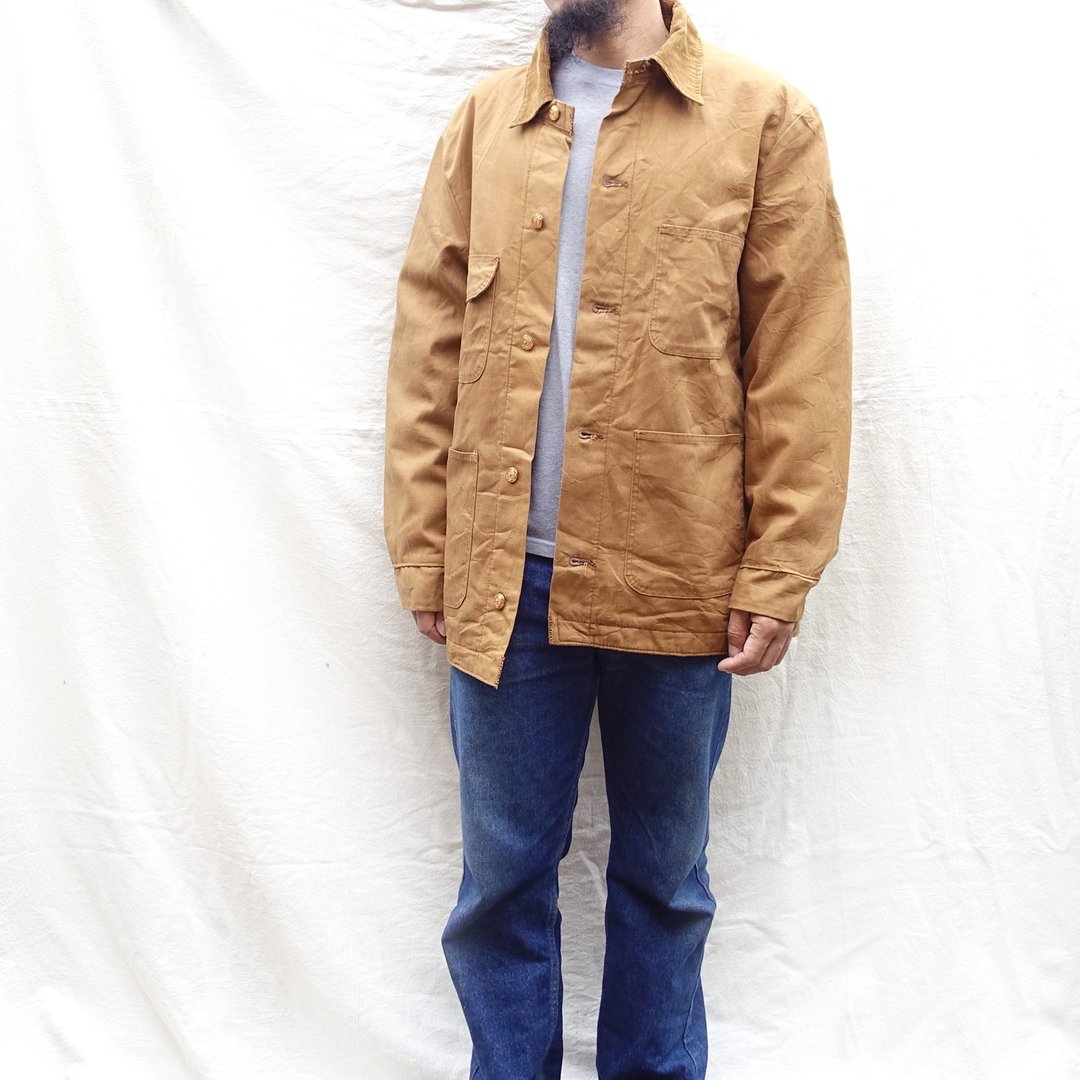 BajuTua /古着/ Wrangler 卡其色帆布刷毛工装外套 - 男装外套 - 棉 卡其色