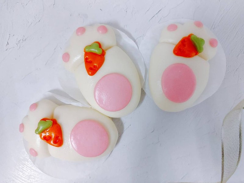 Cheerful幸福手创 兔兔掌 收涎馒头 宝宝馒头 副食品 可写字 - 面包/吐司 - 新鲜食材 