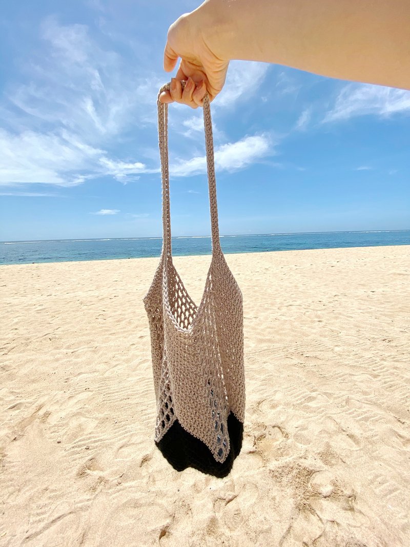 天然纯棉编织小提袋 - 手提包/手提袋 - 棉．麻 透明