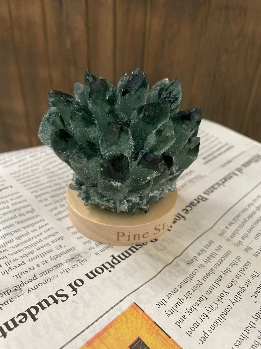 能量摆件 绿水晶 原矿 晶簇 原石 扩香招财消磁石灯 - 摆饰 - 水晶 绿色