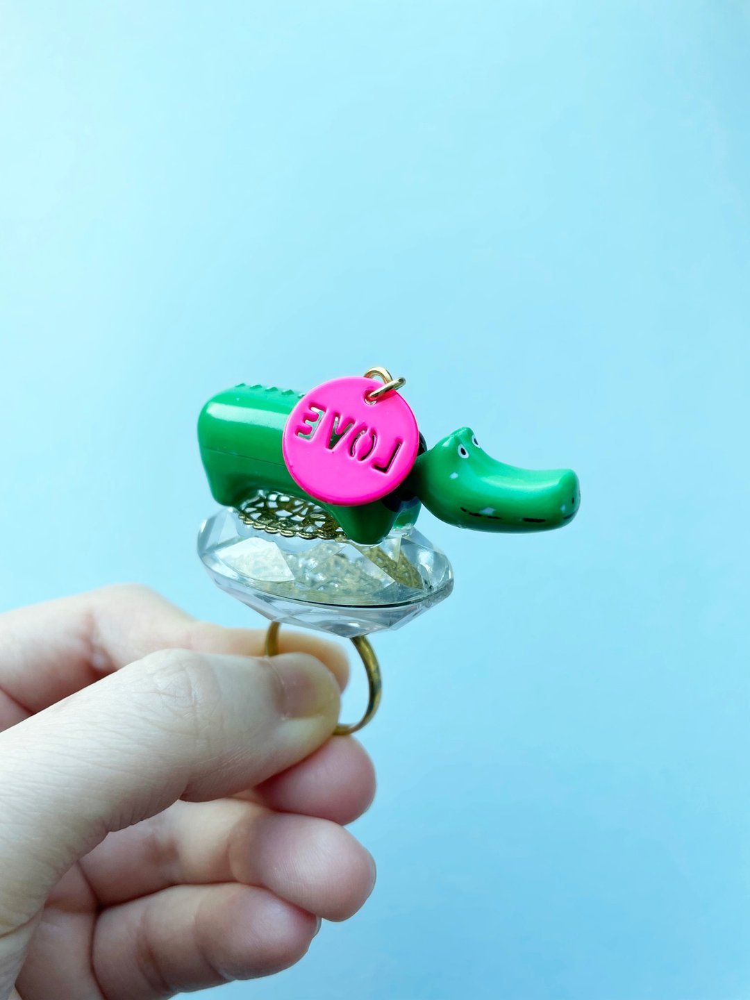 匙扣重制!巨鳄戒指 - 戒指 - 塑料 