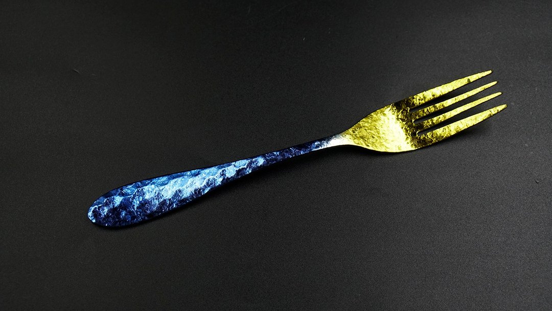 TIGT - 钛鎏金叉 <蓝金渐层版本一支装> - 餐刀/叉/匙组合 - 其他金属 多色