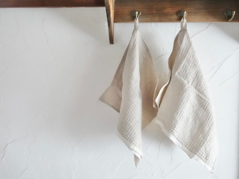 waffle Linen kitchen cloth - 杯垫 - 棉．麻 咖啡色