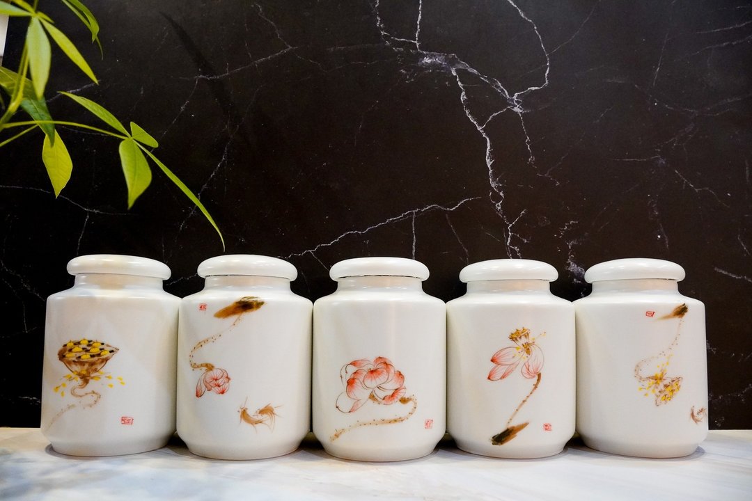 酽韵逸品【手绘玉泥白瓷茶罐组】 - 茶具/茶杯 - 瓷 白色