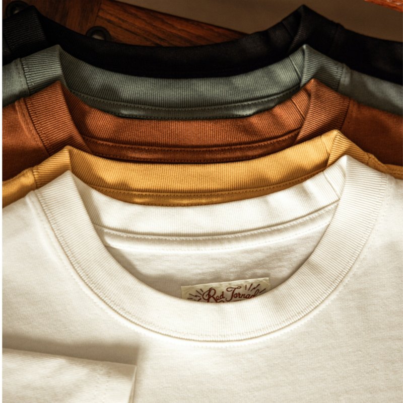 圆领短袖上衣 T-SHIRT 300G 古董织机 五色 夏天舒适 情侣装 男女 - 男装上衣/T 恤 - 棉．麻 多色