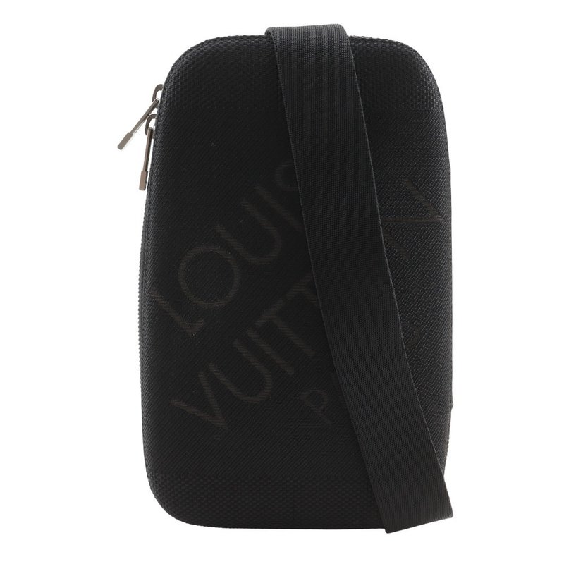 【日本直送】Louis Vuitton Majeure 侧背包 邮差包 采用 Damier Geant 帆布制成，黑色款，男士【二手品】 - 侧背包/斜挎包 - 人造皮革 黑色