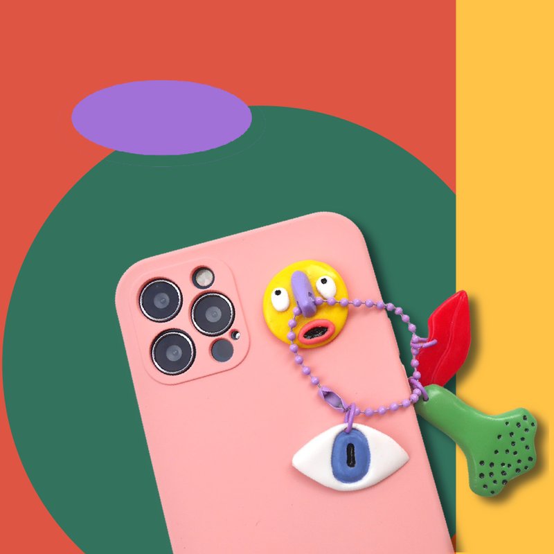 on my face l - 钥匙链/钥匙包 - 树脂 