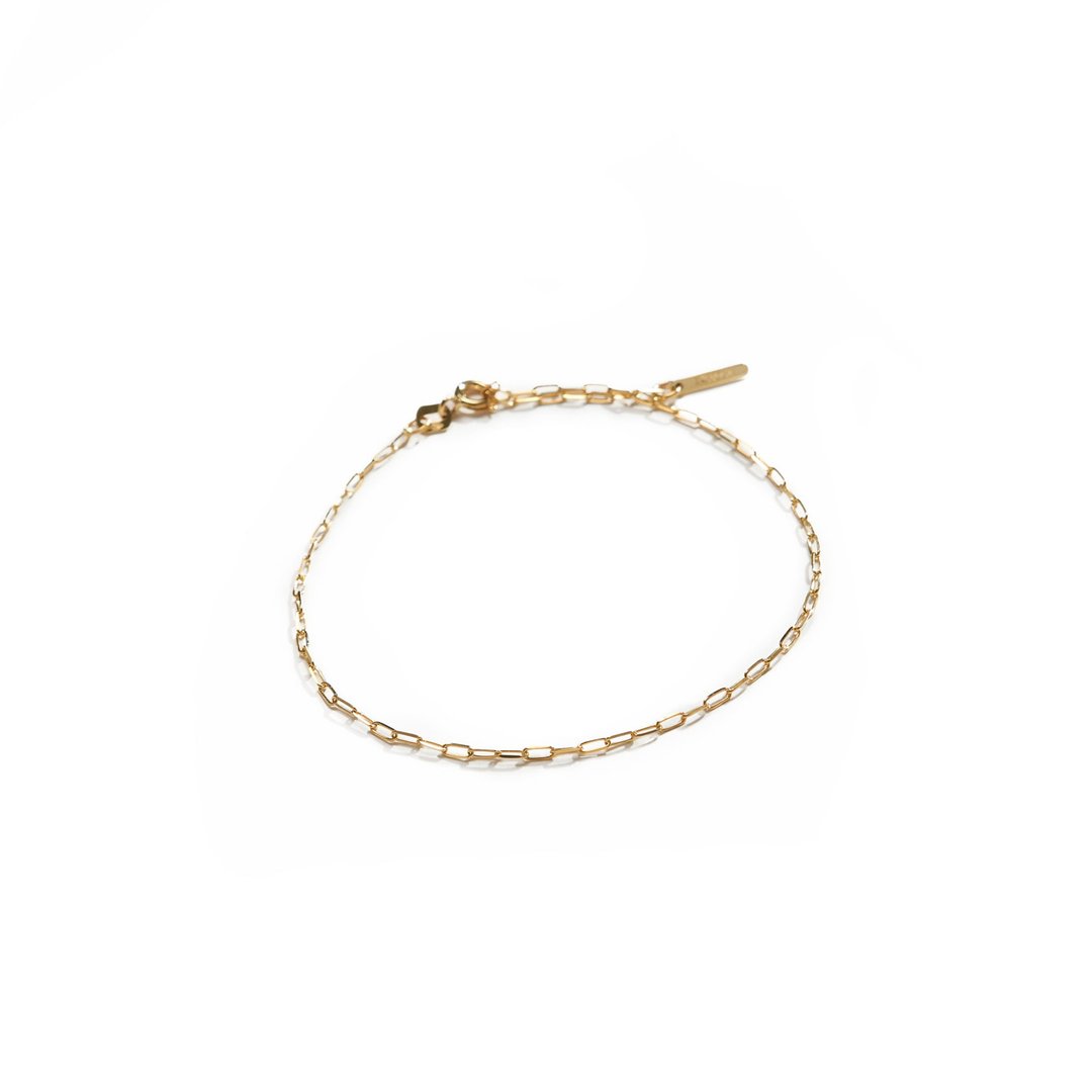 简约方格手链 纯18K金 Basic Lattice Bracelet - 手链/手环 - 贵金属 金色