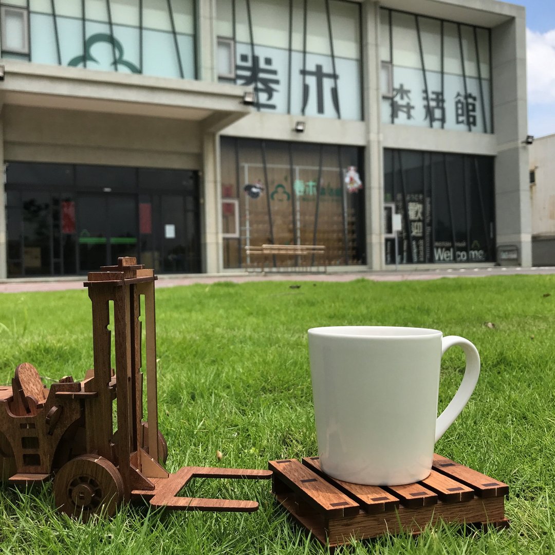 【手作DIY】迷你木栈板 造型 木质 杯垫 隔热垫 - 木工/竹艺/纸艺 - 木头 咖啡色