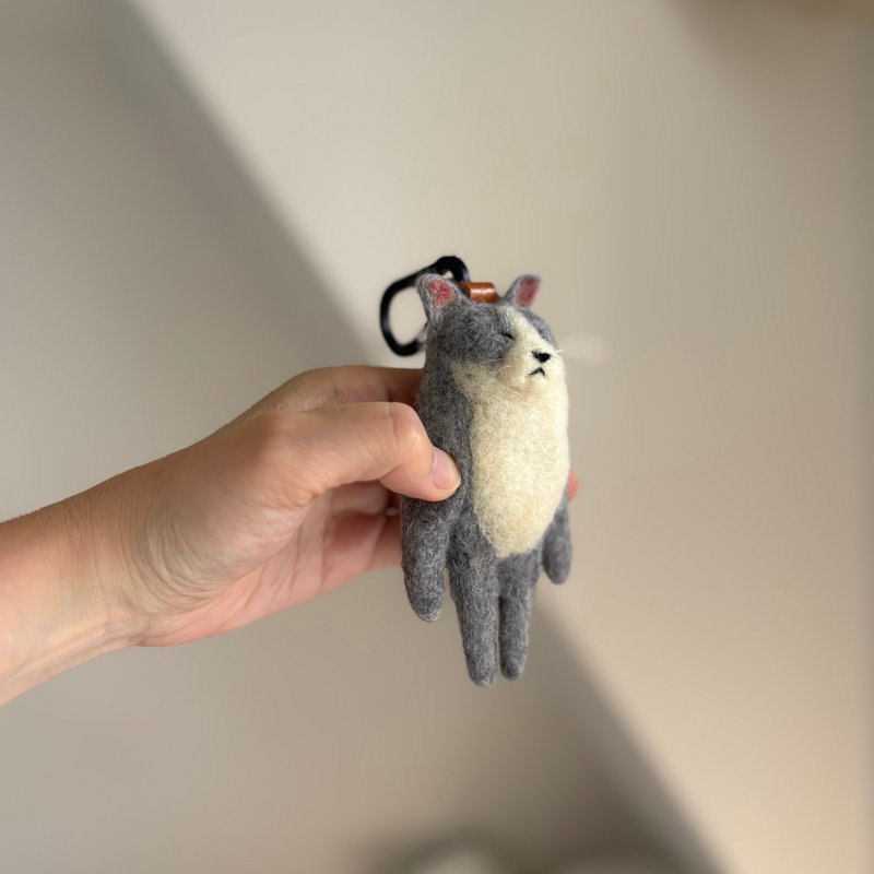 小号灰钥匙扣 - 钥匙链/钥匙包 - 羊毛 灰色