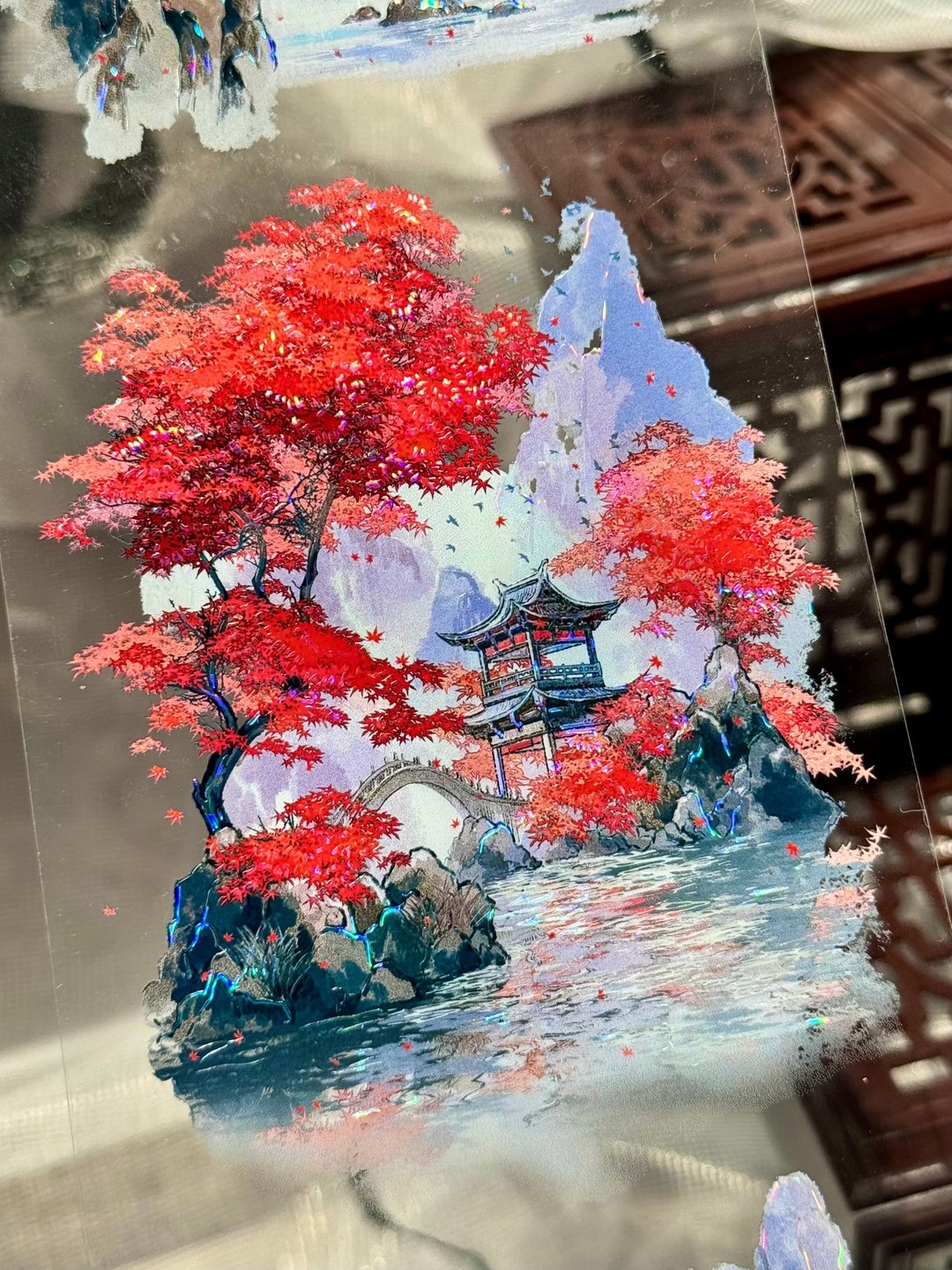 枫桥夜泊 PET 紙膠帶 贝壳光 10米卷 手帳 - 纸胶带 - 其他材质 