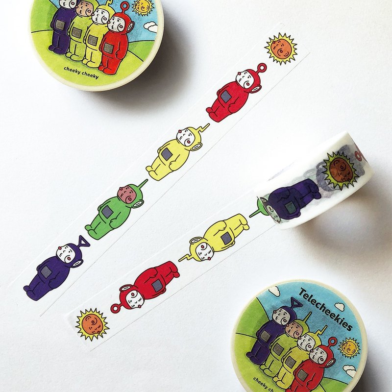 cheeky cheeky 厚面子 厚面天线宝宝 和纸胶带 贴纸 - 纸胶带 - 纸 白色