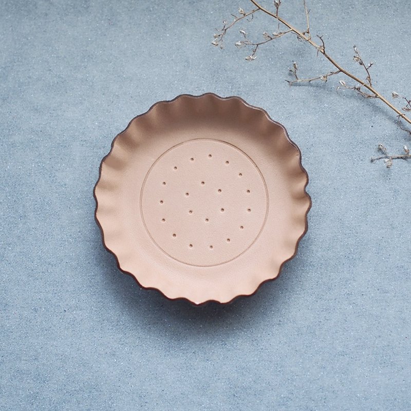 Natural) Biscuit type accessories Accessories Genuine leather tray - 摆饰 - 真皮 卡其色