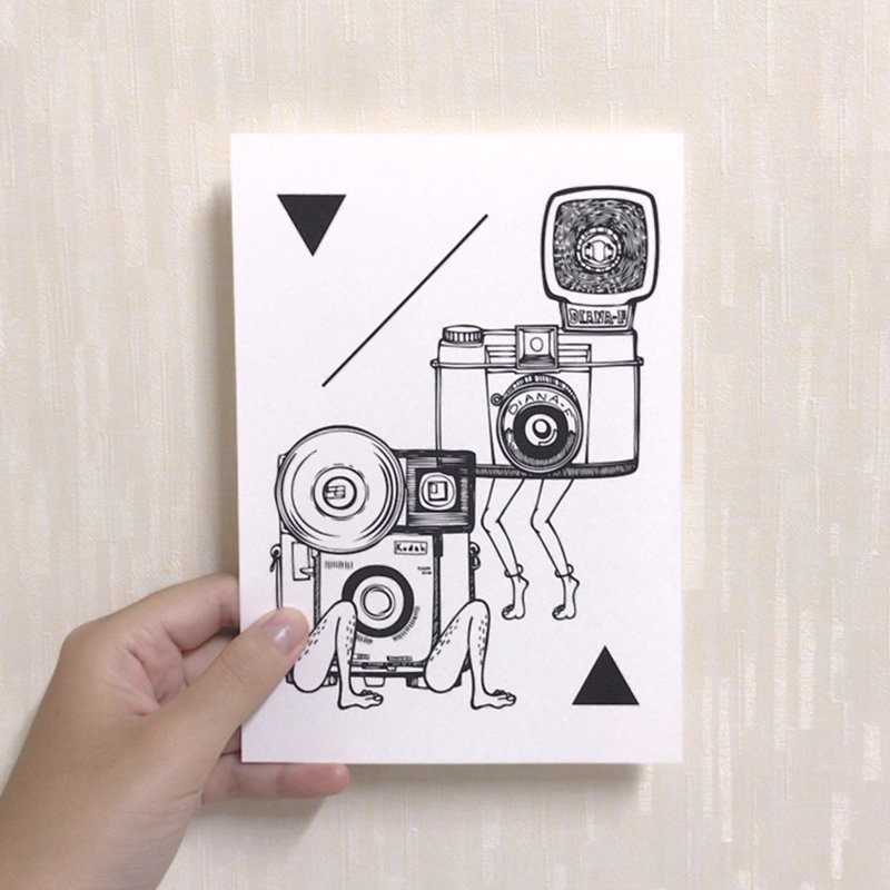 逃跑相机系列明信片 - 卡片/明信片 - 纸 白色