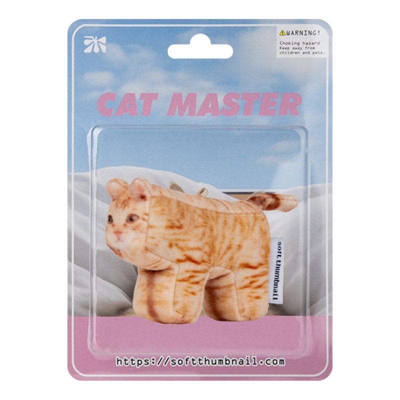 起司，米克斯短毛猫 - 钥匙链/钥匙包 - 其他材质 橘色