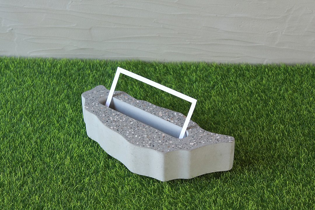 水泥泥作 Concrete－台湾名片架 台湾纪念品 Taiwan 名片 展示 - 名片架/名片座 - 水泥 灰色