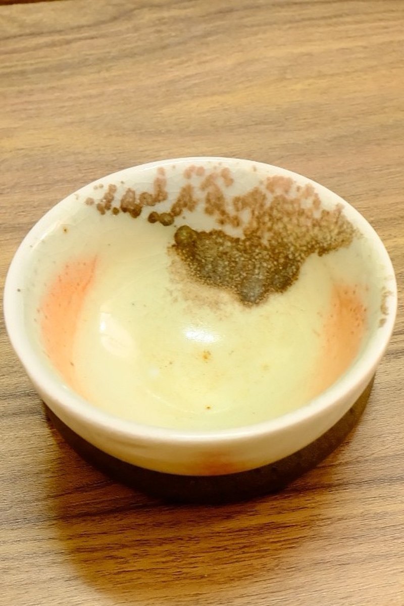 柴烧茶杯 - 落灰志野结晶茶杯 - 陶艺 - 陶 蓝色