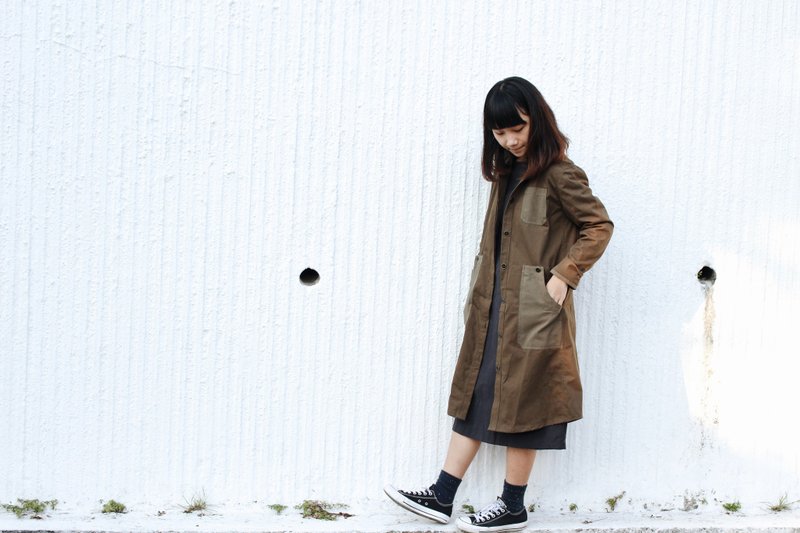 自家制/绿色外套 - 女装休闲/机能外套 - 棉．麻 绿色