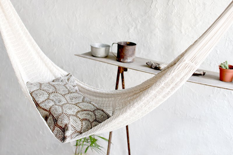 棉制手织吊床 横式 - 摆饰 - 棉．麻 白色