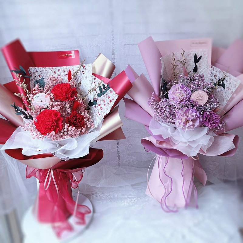 蓝芯花艺 星光康乃馨花束 母亲节花束 母亲节 生日礼物 定制化礼 - 干燥花/捧花 - 植物．花 多色