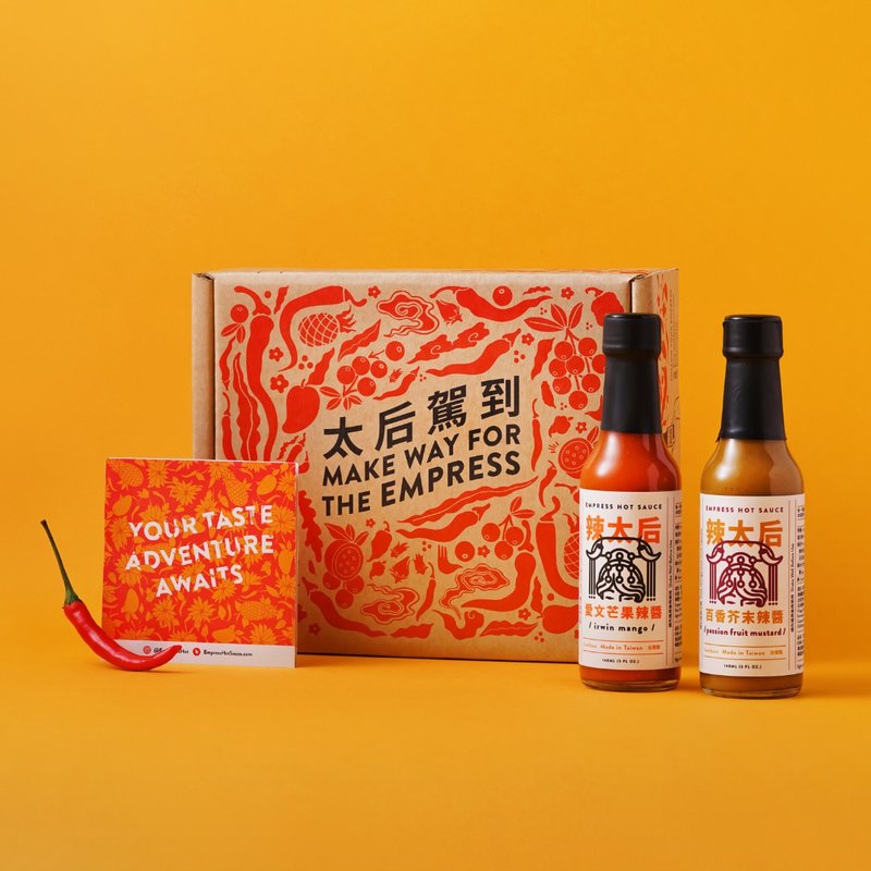 【端午送礼】无油低卡沾酱 - 中辣两瓶辣酱组 (爱文芒果、百香芥) - 酱料/调味料 - 玻璃 