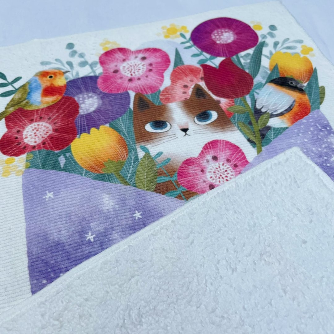 【Flora原创设计】一封思念 | 毛巾 | 30*30 cm - 毛巾浴巾 - 聚酯纤维 多色