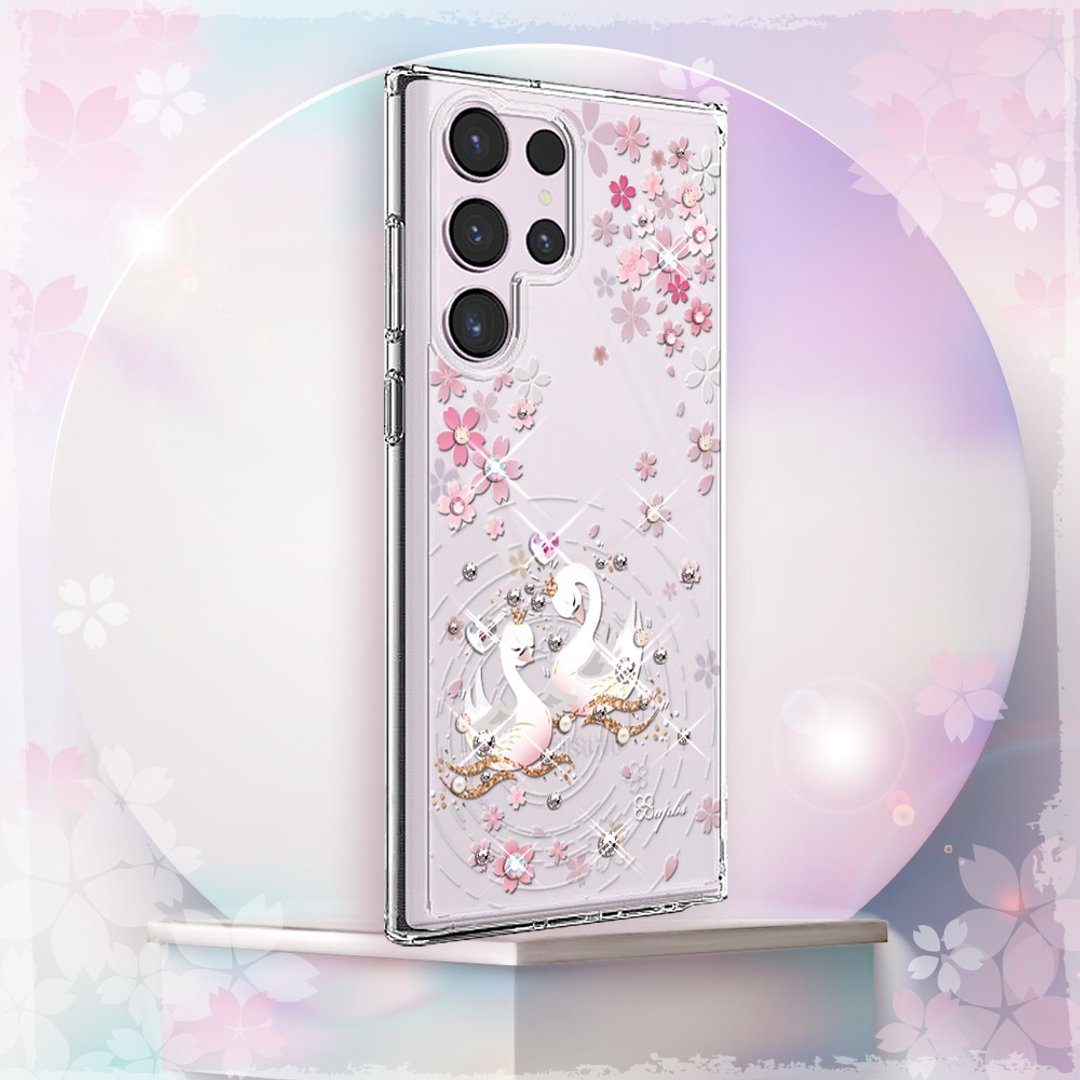Samsung S26/S25/S24/S23 轻薄军规防摔水晶彩钻手机壳 - 天鹅湖 - 手机壳/手机套 - 其他材质 多色