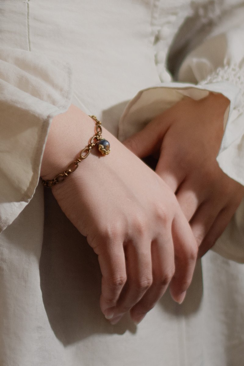 暗室原生 | Memory Ore 昔日宝藏 彼得石手链 - 手链/手环 - 铜/黄铜 金色