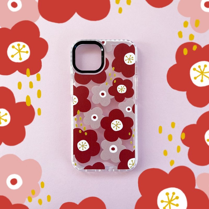 梅iPhone 透明花痴壳 - 手机壳/手机套 - 塑料 红色
