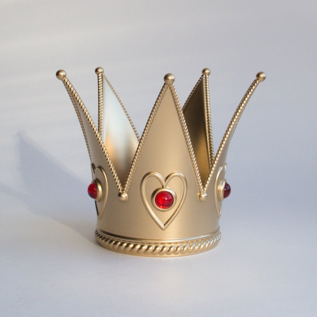 Queen of Hearts Costume Crown | Red Queen 3D printed Fantasy Crown - 发饰 - 塑料 金色
