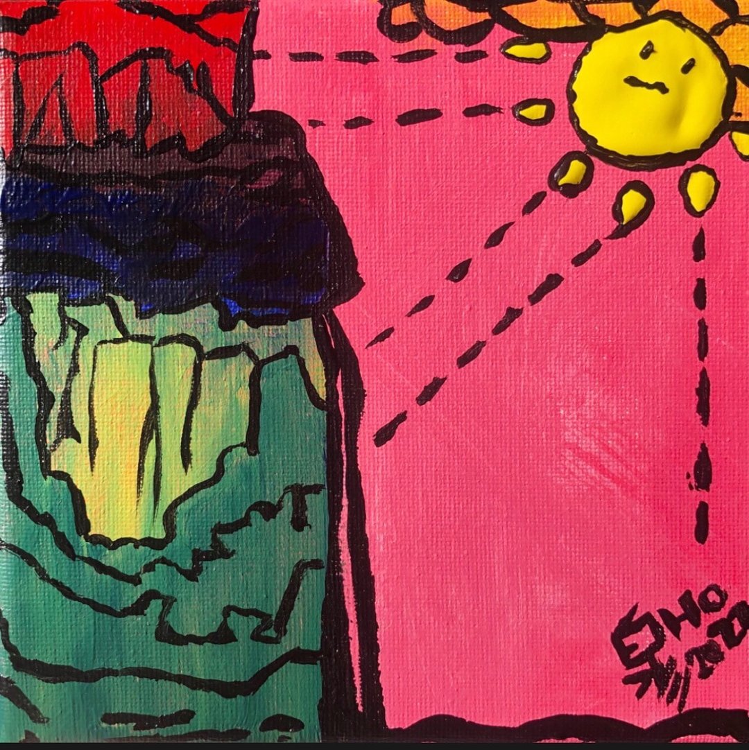 压克力画作 - 射线 - 海报/装饰画/版画 - 棉 多色