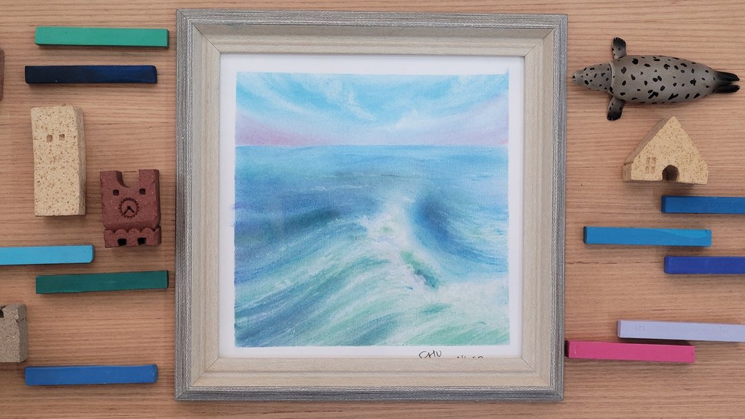 【海。四色 海浪与浪花】 - 海报/装饰画/版画 - 纸 