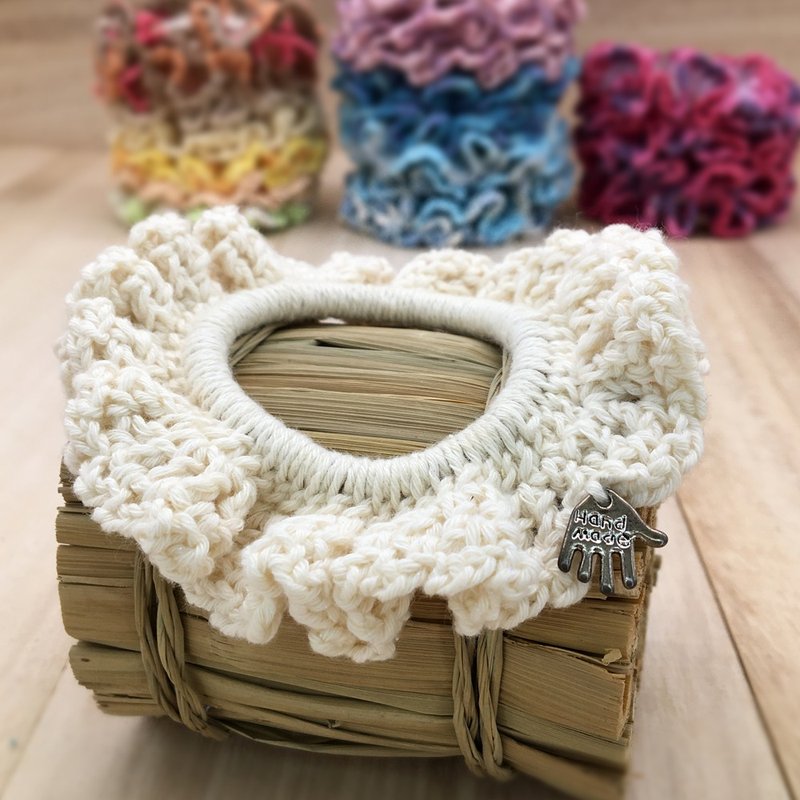 Hair Scrunchies - Colourful Hair Ties & Elastics - Crochet Hair Accessories - 发饰 - 棉．麻 金色