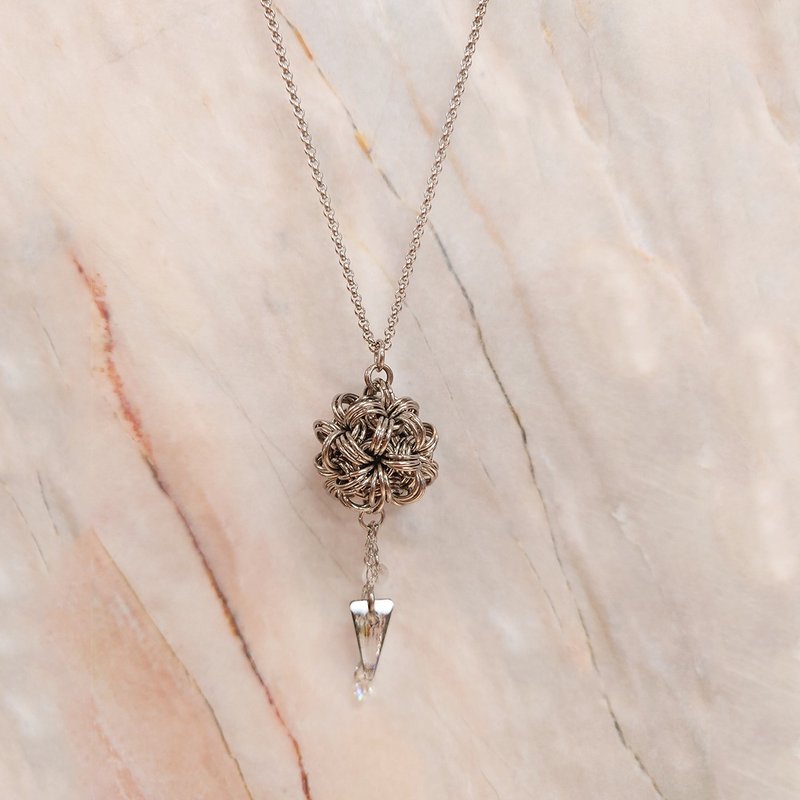 爆炸头-不锈钢项錬 - 长链 - 不锈钢 透明