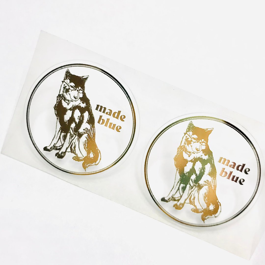 透明烫金贴纸 - 眼镜狼犬 - 贴纸 - 防水材质 透明