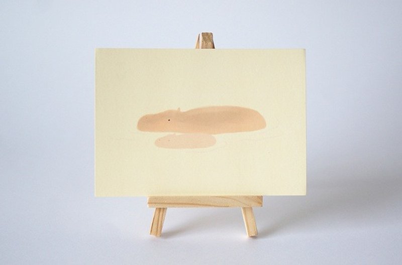 ［独角森林］只有在你身邊我才可以安眠 河馬母子 - 卡片/明信片 - 纸 