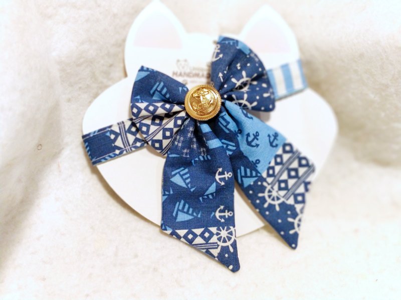 宠物 猫犬用 校园风 蝴蝶结颈带 项带 - 衣/帽 - 棉．麻 