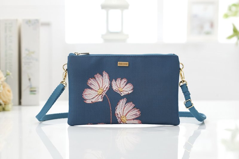 手拿包 斜背 / 可拆式背带  防泼水 平织缇花 迷漾紫 - 手拿包 - 其他材质 多色