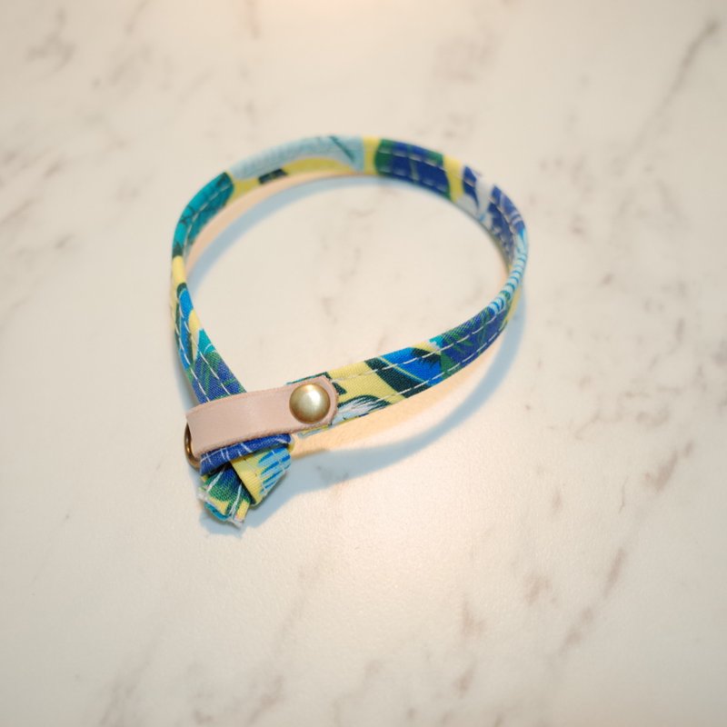 猫 项圈 我的亚热带 黄色 附铃铛 可加购吊牌 - 项圈/牵绳 - 棉．麻 