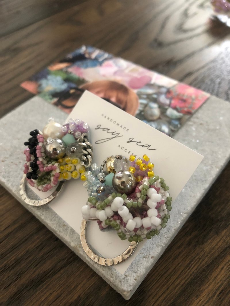 hira hira_circle - 耳环/耳夹 - 其他材质 银色