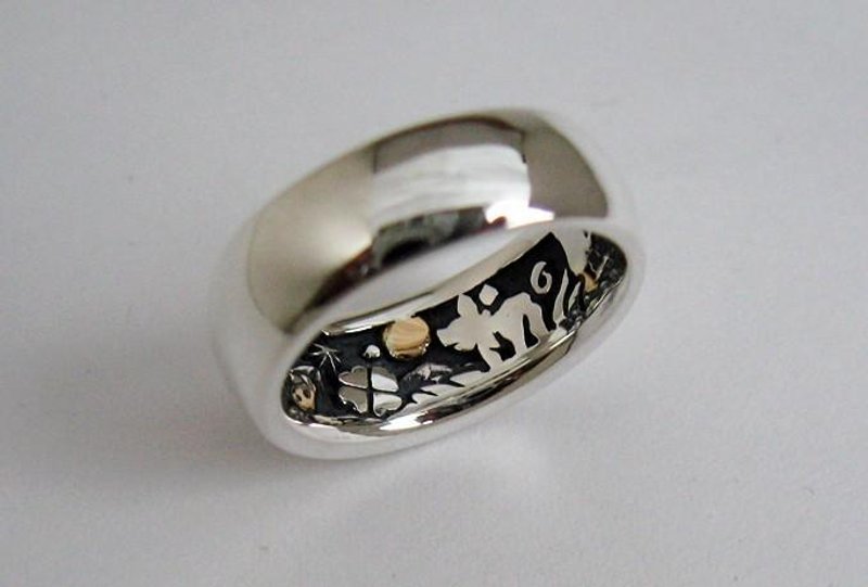 I was looking at the same moon - Kobuta - Silver ring - 戒指 - 其他金属 银色