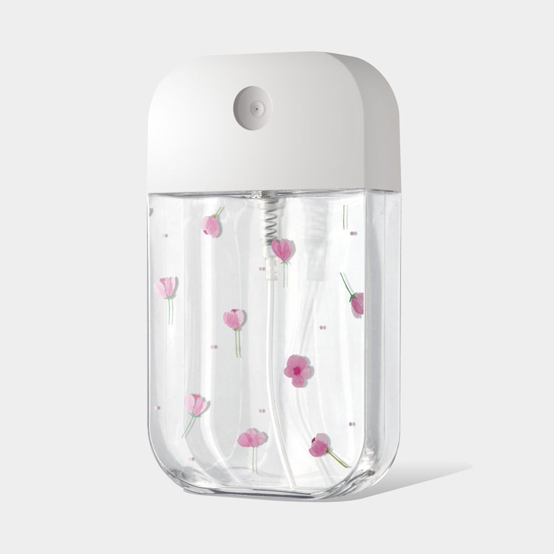 粉红小花 花瓣 酒精瓶 防疫用品 收纳瓶 PU045 - 收纳用品 - 塑料 粉红色