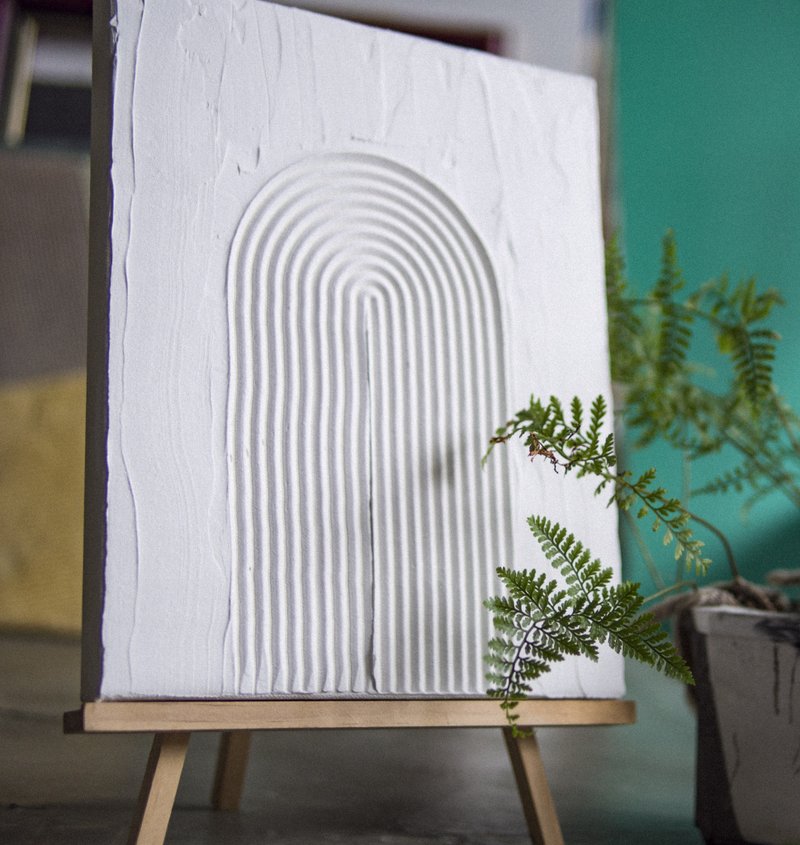 极简石膏画【大拇指】小 / 库存 / 纯手工 - 海报/装饰画/版画 - 其他材质 白色