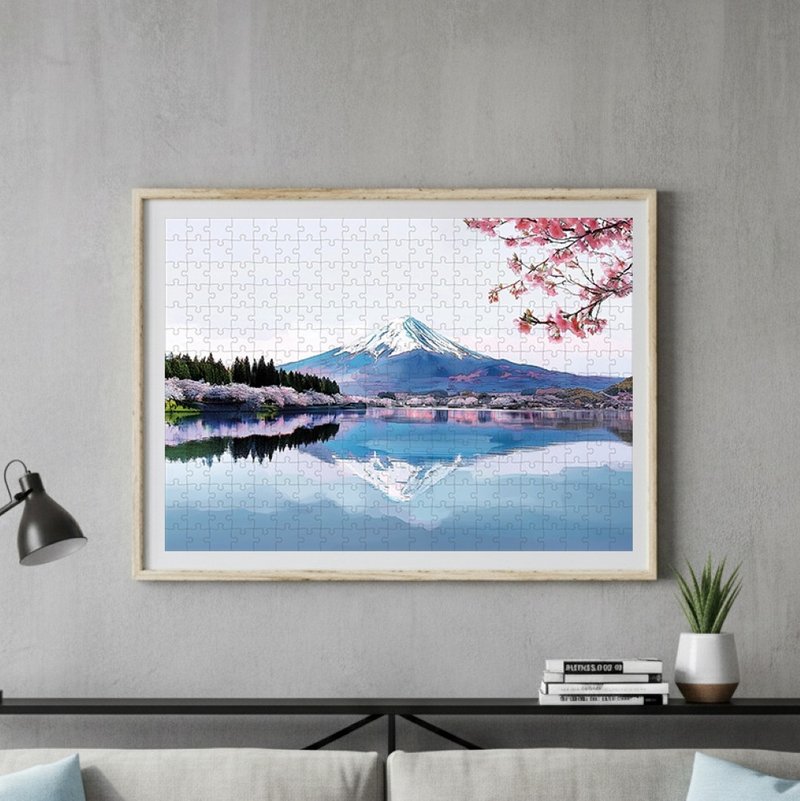 日本制手工拼图・富士山・日本风景・送礼、摆设 - 墙贴/壁贴 - 纸 