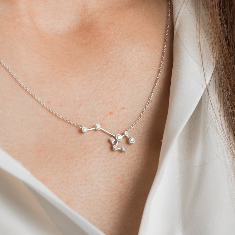 18k射手座钻石项链 - 项链 - 钻石 金色