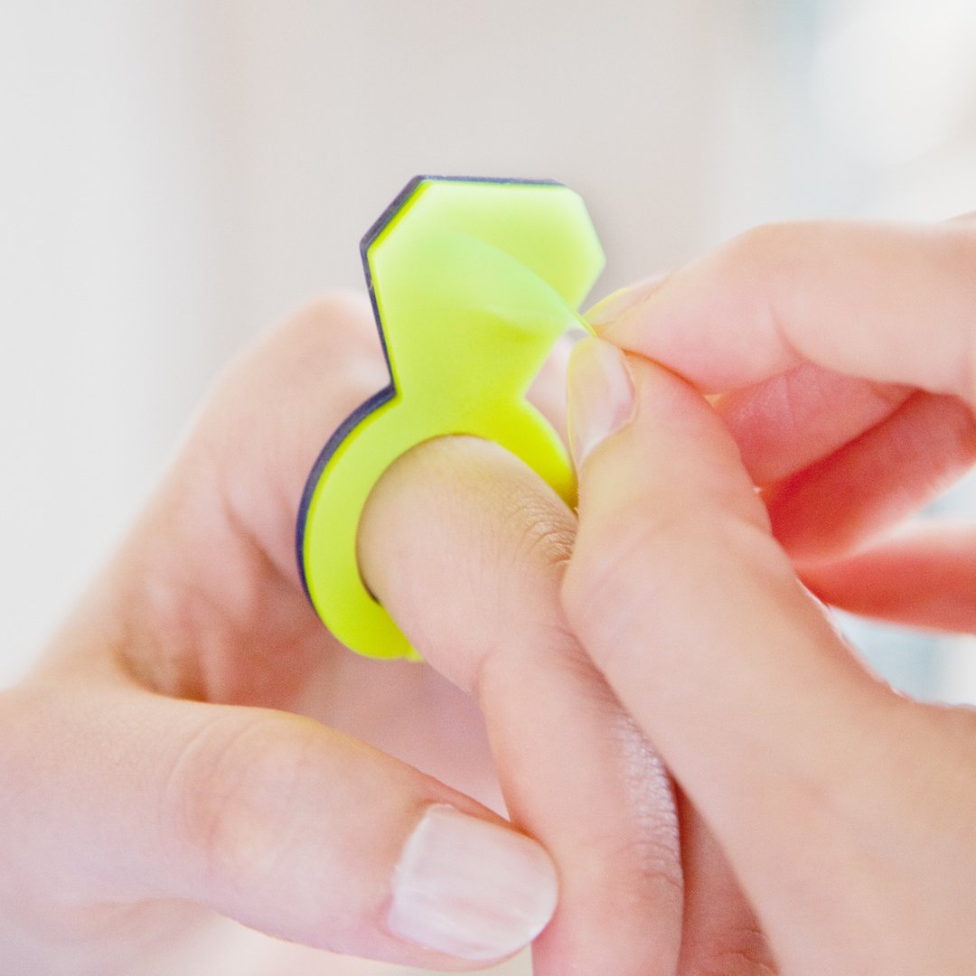 RING-IT Yellow & Purple Ring sticky note - 便条纸/标签贴 - 塑料 多色